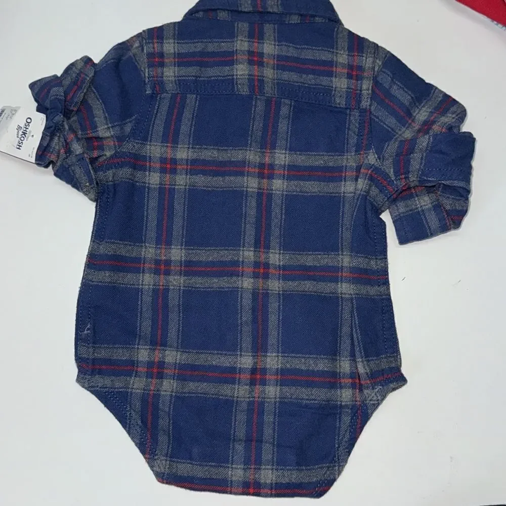 🔥Oshkosh one piece romper baby boys Sz 6 months New